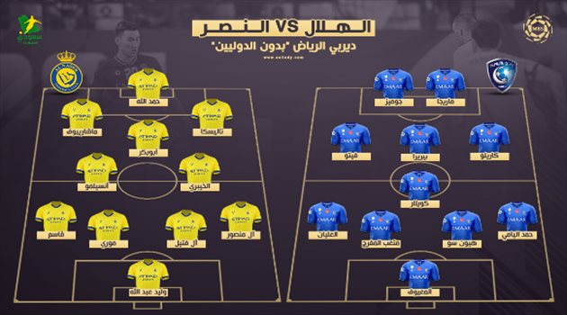 الهلال vs النصر ديربي الرياض بدون الدوليين الهلال vs النصر ديربي الرياض بدون الدوليين