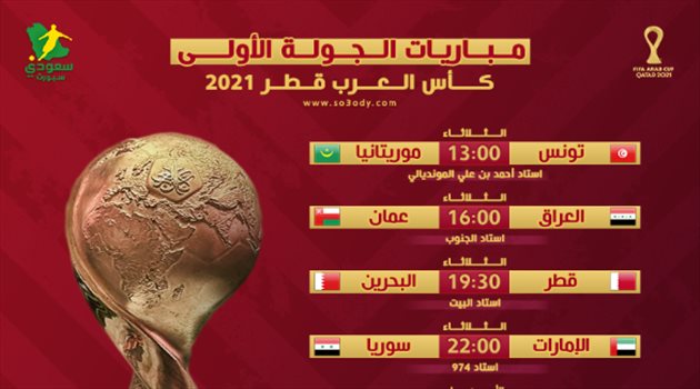مباريات الجولة الاولي كأس العرب مباريات الجولة الاولي كأس العرب
